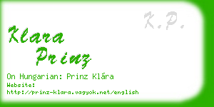 klara prinz business card